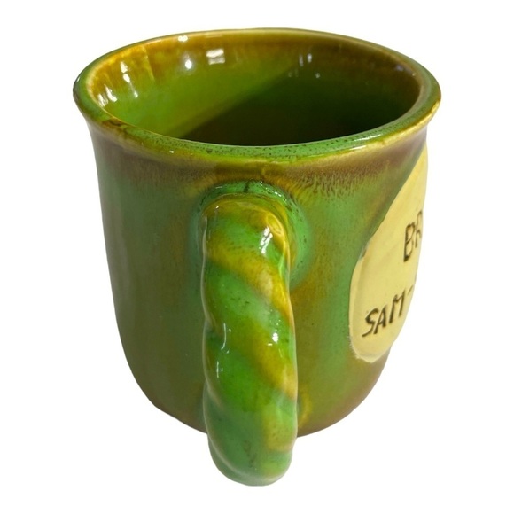 GRYPHONWARE
BRAIN DEAD 5AM- 5PM GREEN GLAZED POTTERY COFFEE MUG - Picture 3 of 13